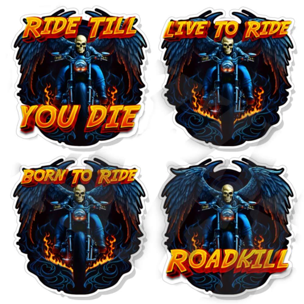 Roadkill Motorcycle Helmet Chopper Bike Undead Biker C37034 2pk