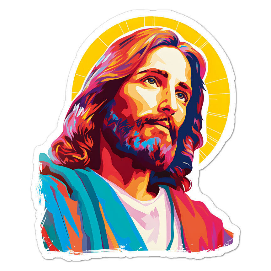 Jesus Christ Halo Sticker