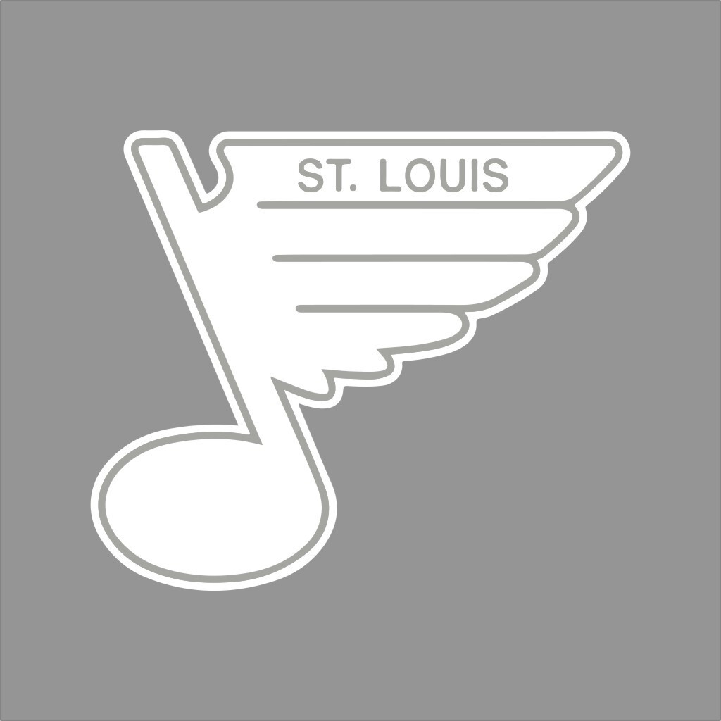 St Louis Blues #12 NFL Team Logo 1 Color Vinyl Decal Sticker Window Wall