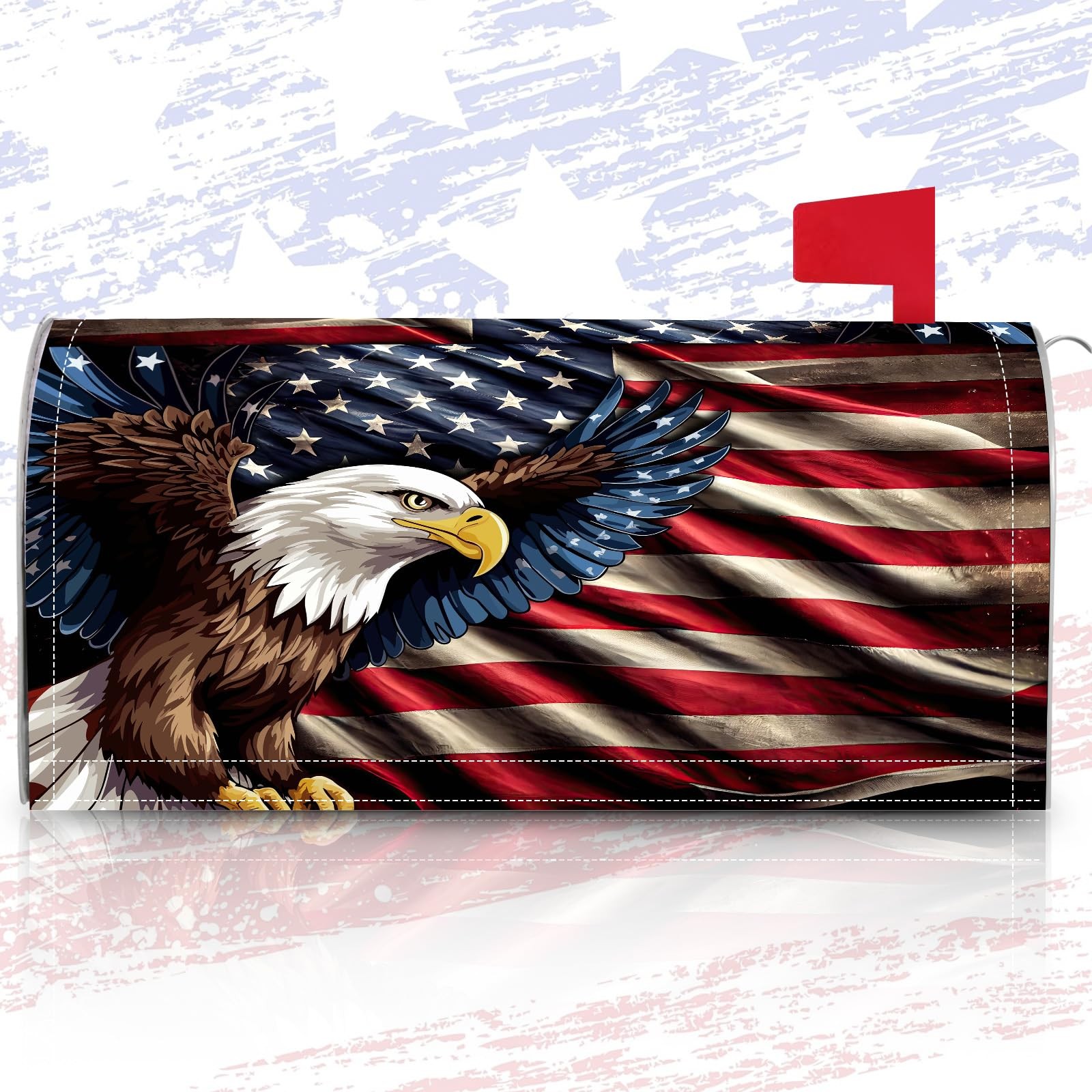 Tiamon 4th of July Mailbox Covers Magnetic Standard Size 18 x 21 Inch Mixed