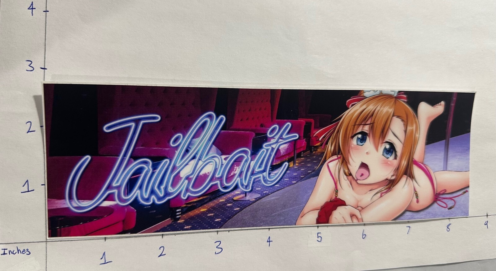 Hellsent ” Jailbait ” Die Cut Anime Slap Car Stickers Rare JDM