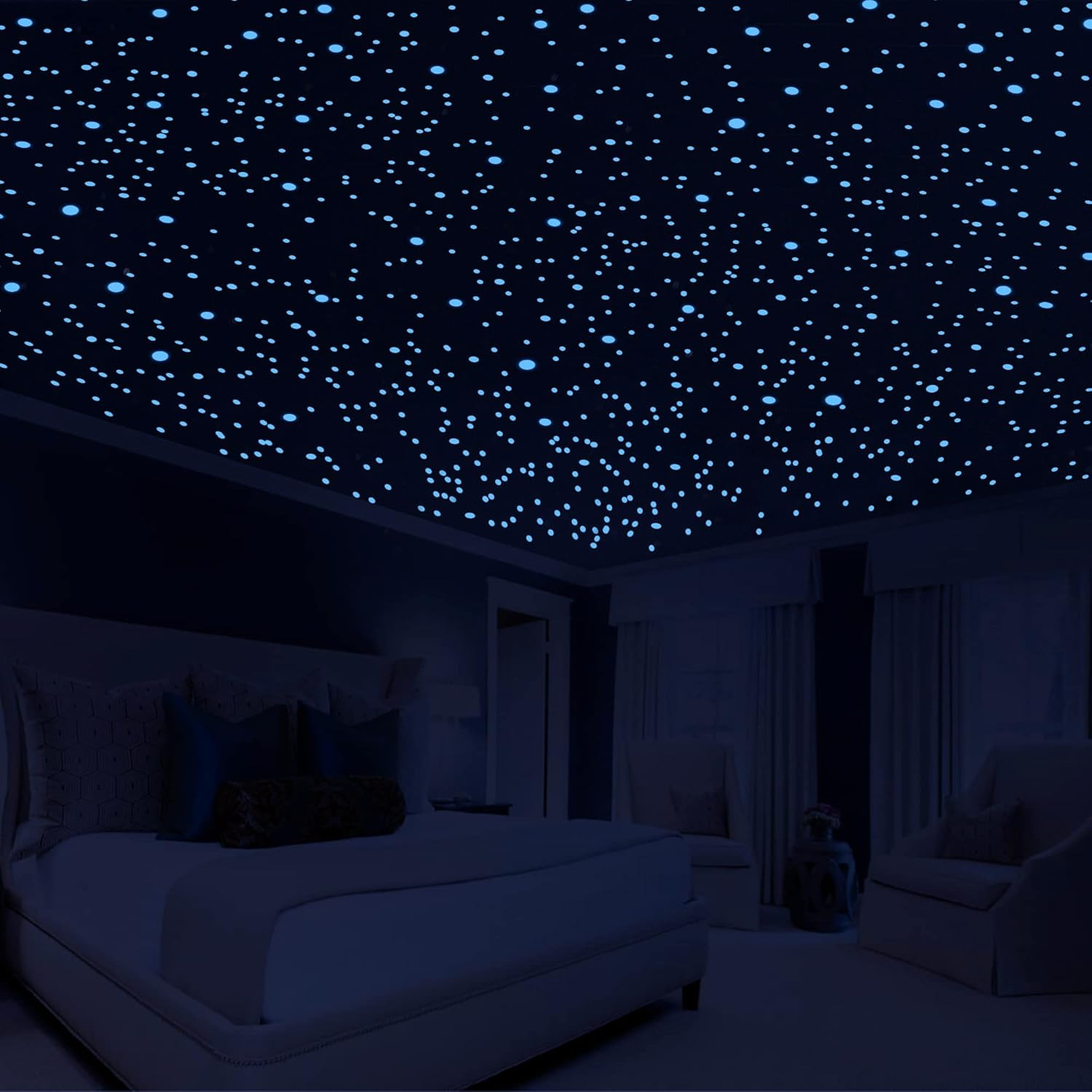 808 PCS Glow in the Dark Stars – Ceiling & Wall Decor Stickers