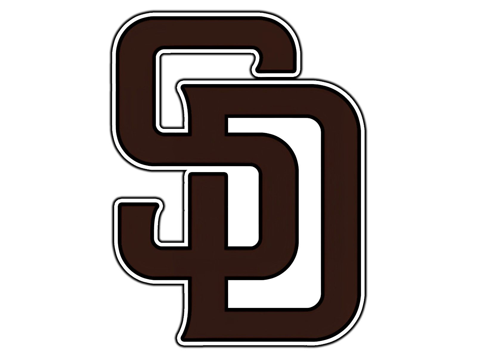 #202 San Diego Padres SD Logo MLB Waterproof Vinyl Sticker Decal Die-Cut