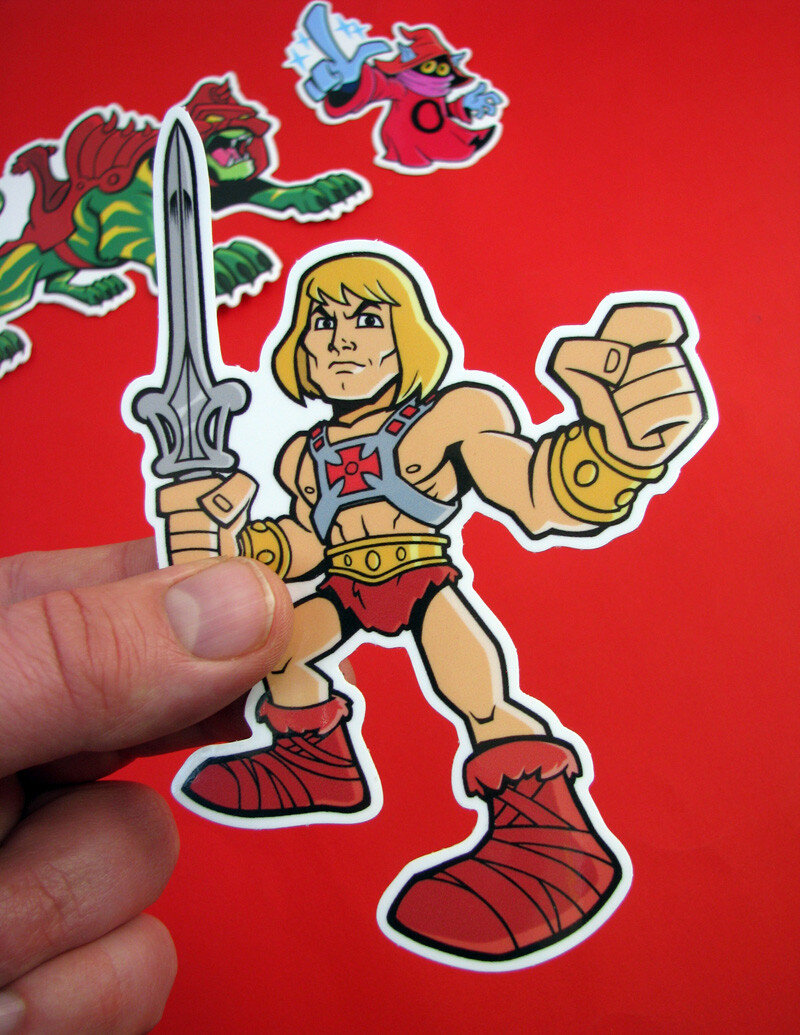 He-Man Vinyl Sticker MOTU Masters of the Universe Laptop Car Decal Classic 80s