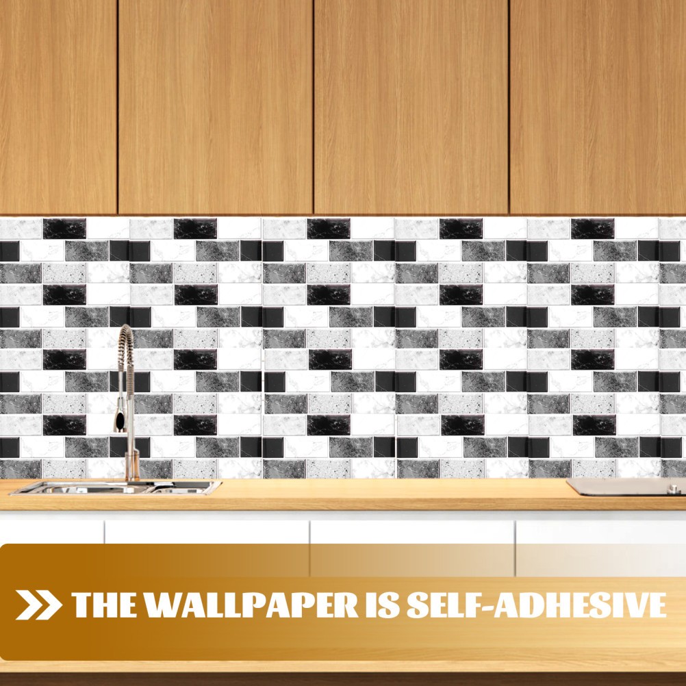 Peel and Stick Tile Backsplash for Bathroom and Kitchen with PVC Material