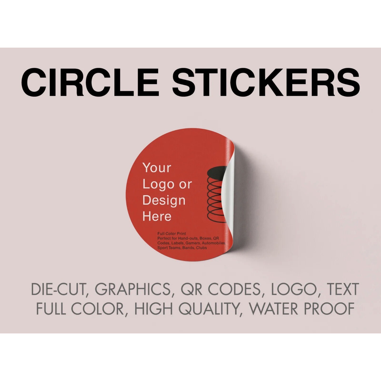 50 2×2 Custom Printed Full Color Outdoor Vinyl Car Bumper Sticker Decal Die Cut