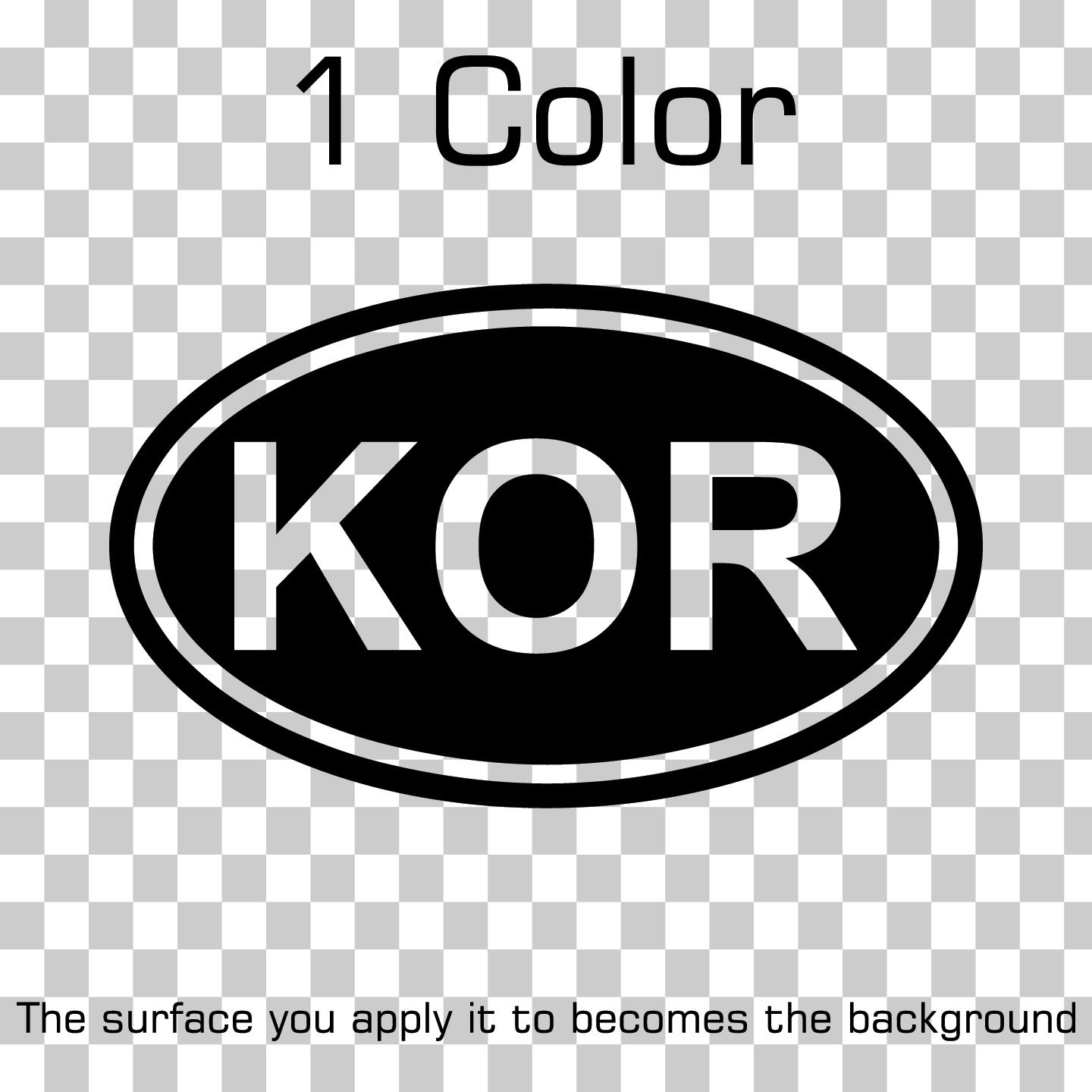 Korea KOR Oval Country Code Vinyl Decal Sticker for Car Window Laptop & Gifts