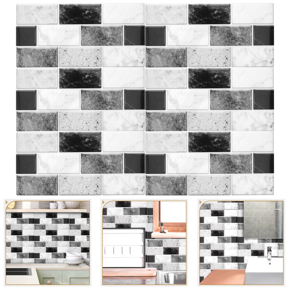 Peel and Stick Tile Backsplash for Bathroom and Kitchen with PVC Material