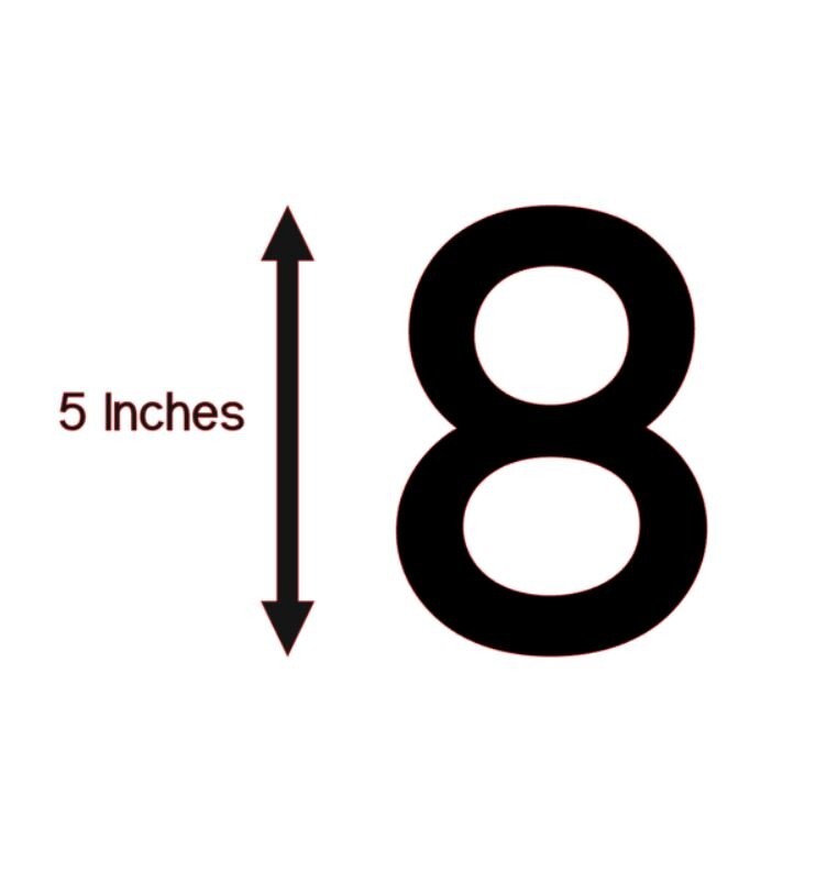 Large Number Stickers Mailbox Address 5″ Vinyl Decal Building House Business Car