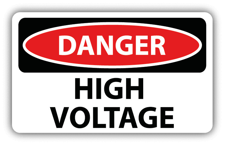 Danger High Voltage Slogan Sign Car Bumper Sticker Decal