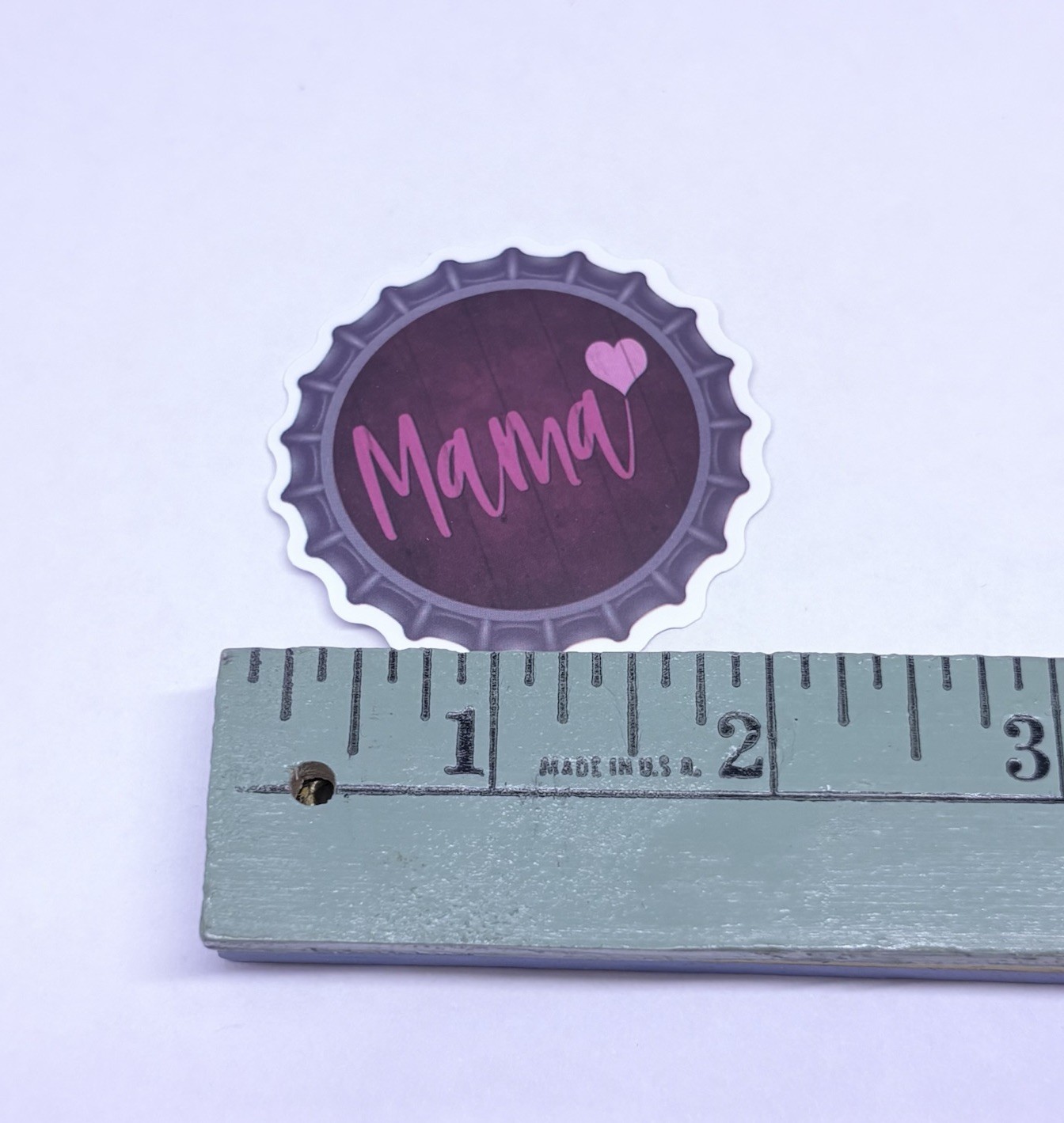 “Mama Love” Bottle Cap Sticker Decal Vinyl Cool Art Souvenir Journal Wall Tc6