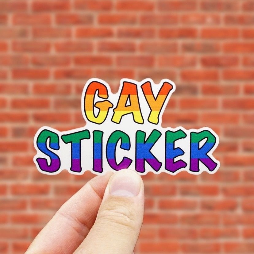Gay Sticker, Includes Two (2) Stickers, Rainbow, Gay Pride, LGBT, LGBTQ