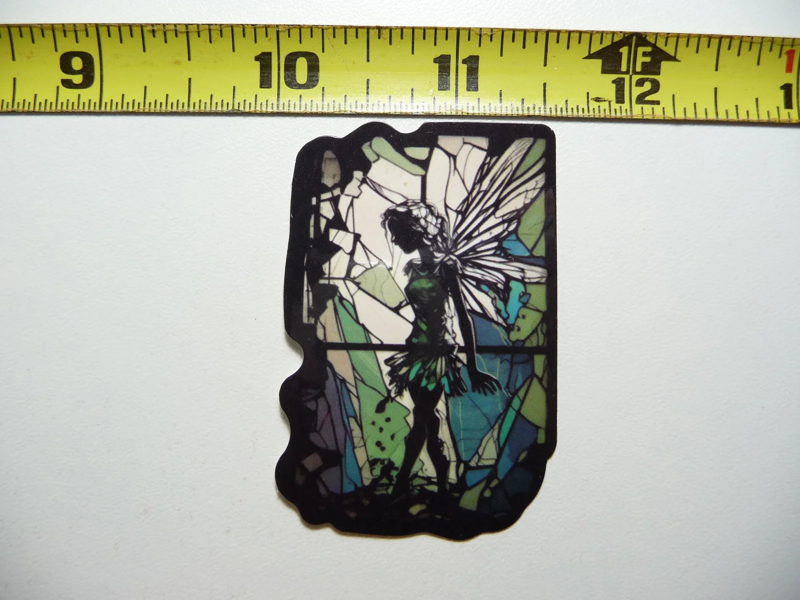 PIXIE FAIRY SMALL STICKER DECAL STAINED GLASS STYLE BEAUTIFUL COLORS
