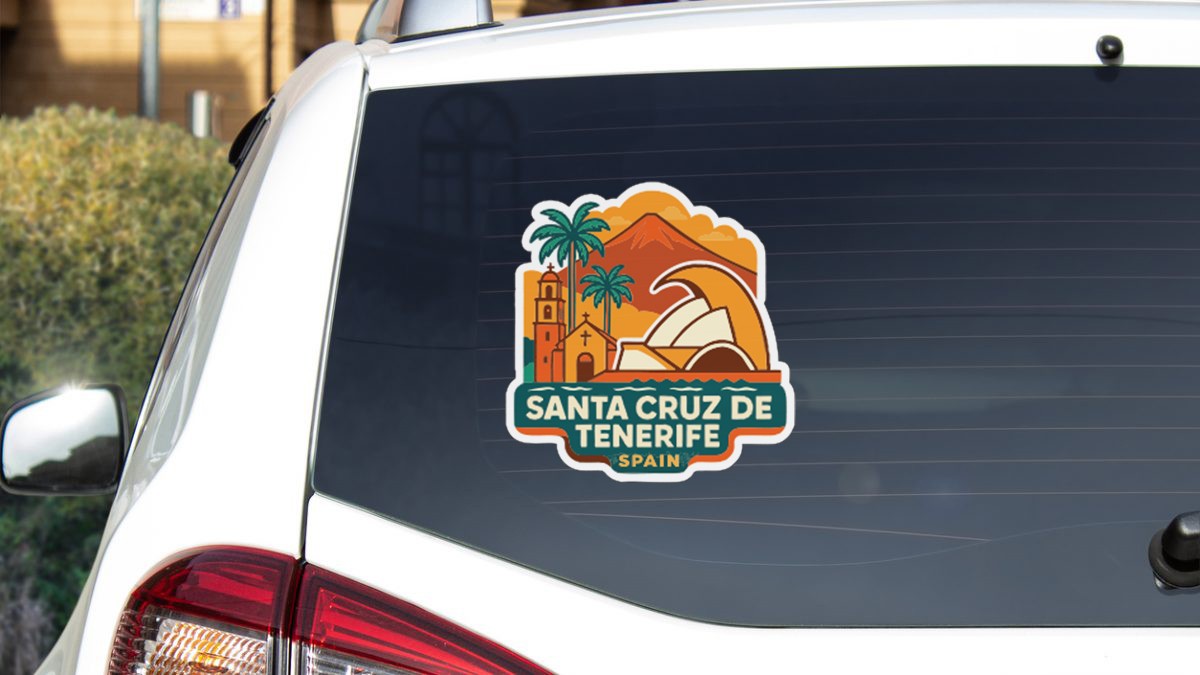 Santa Cruz de Tenerife Spain Sticker Decal Vinyl Die-Cut City Skyline Landmark
