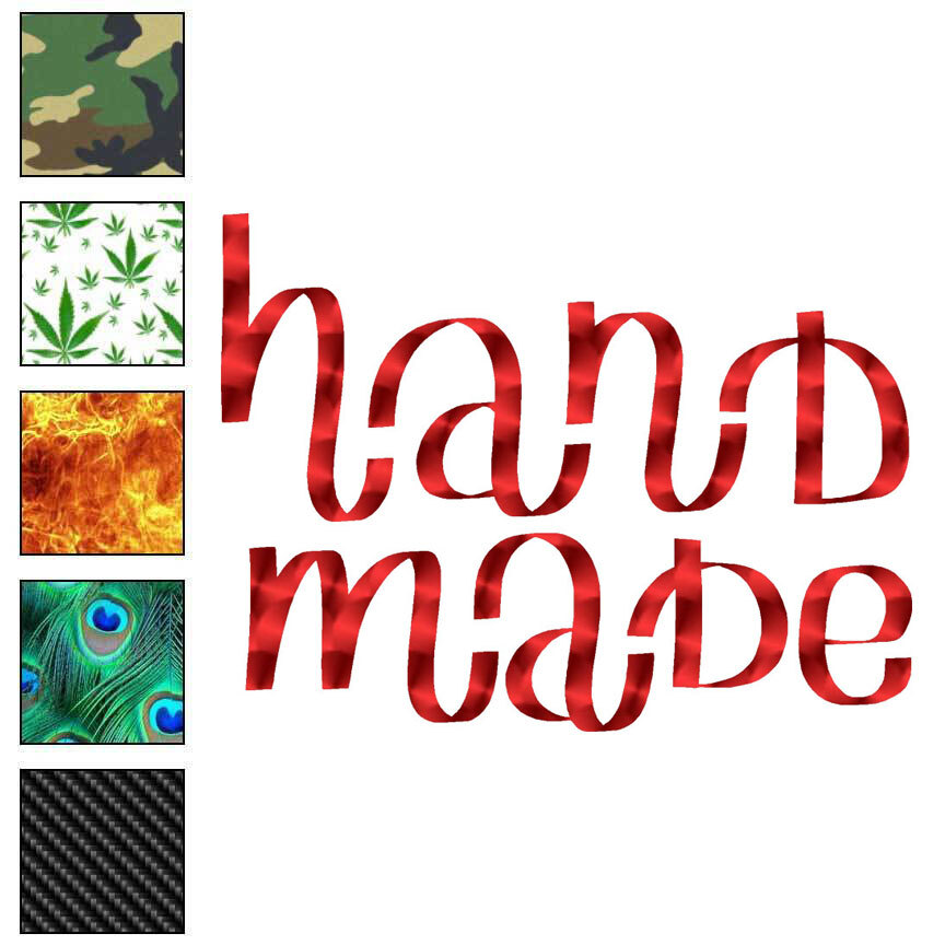 Hand Made Handmade, Vinyl Decal Sticker, 40 Patterns & 3 Sizes, #6483