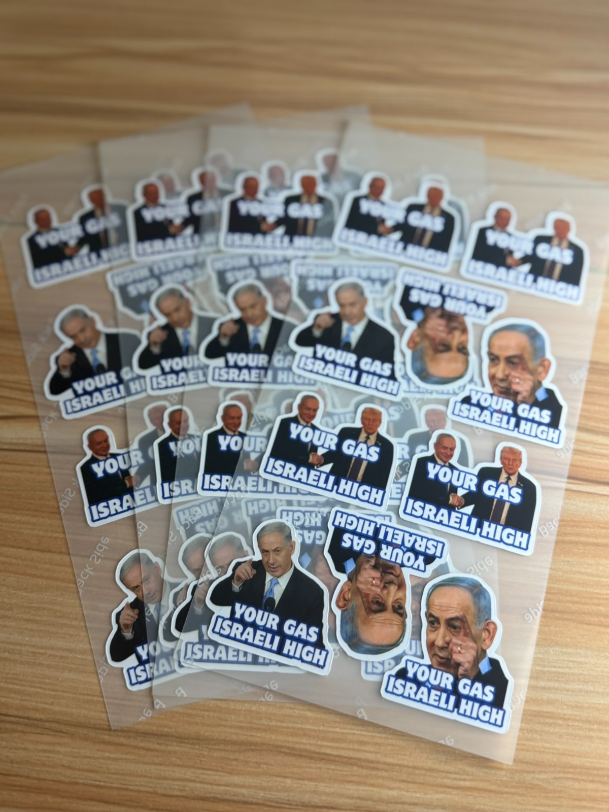 Your Gas Israeli High Stickers Bibi Trump 50pc Mixed Political Vinyl Decals 1.5″