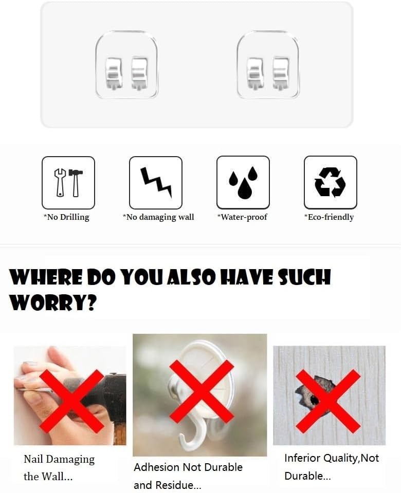 Compact 4 Pack Adhesive Suction Stickers for Effortless Bathroom Organization