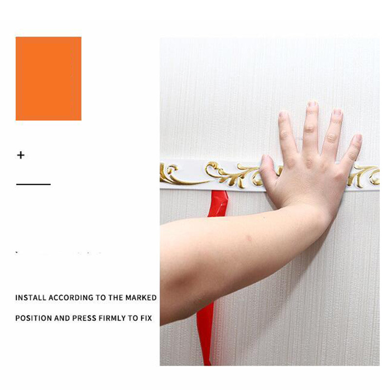 3D Self-Adhesive Decorative Baseboard Ceiling Trim Line Wall Sticker Home Decor
