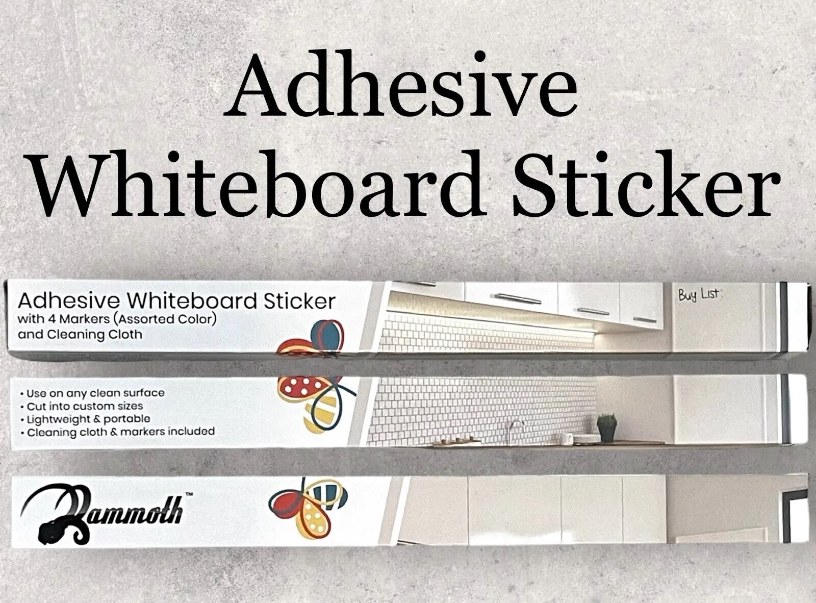 DIY Self Adhesive White Board Paper – Dry Erase Wall Stickers Roll 6.5×1.5ft