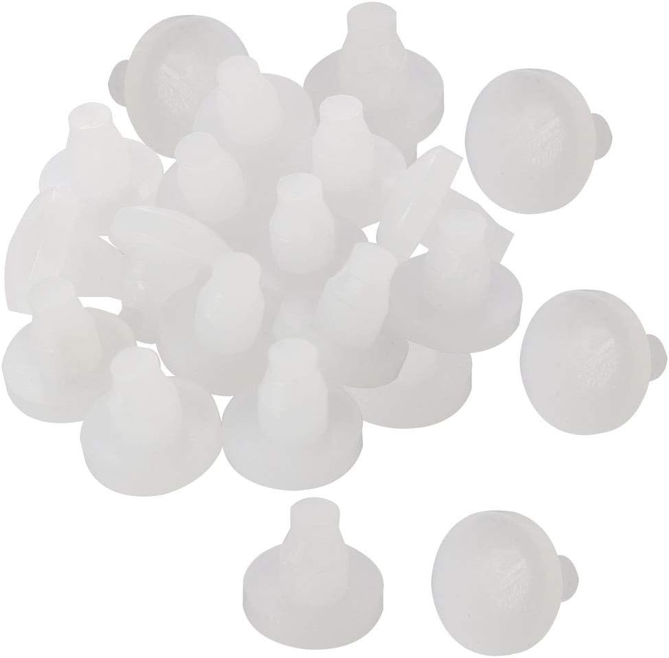 uxcell 24pcs 7mm White Stem Bumpers Glide, Patio Outdoor 7mm, Clear,white