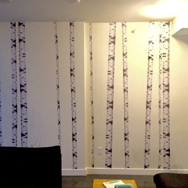 Birch Tree Wall Decal Aspen Trunk Wallpaper Vinyl Art Removable Plants, b95