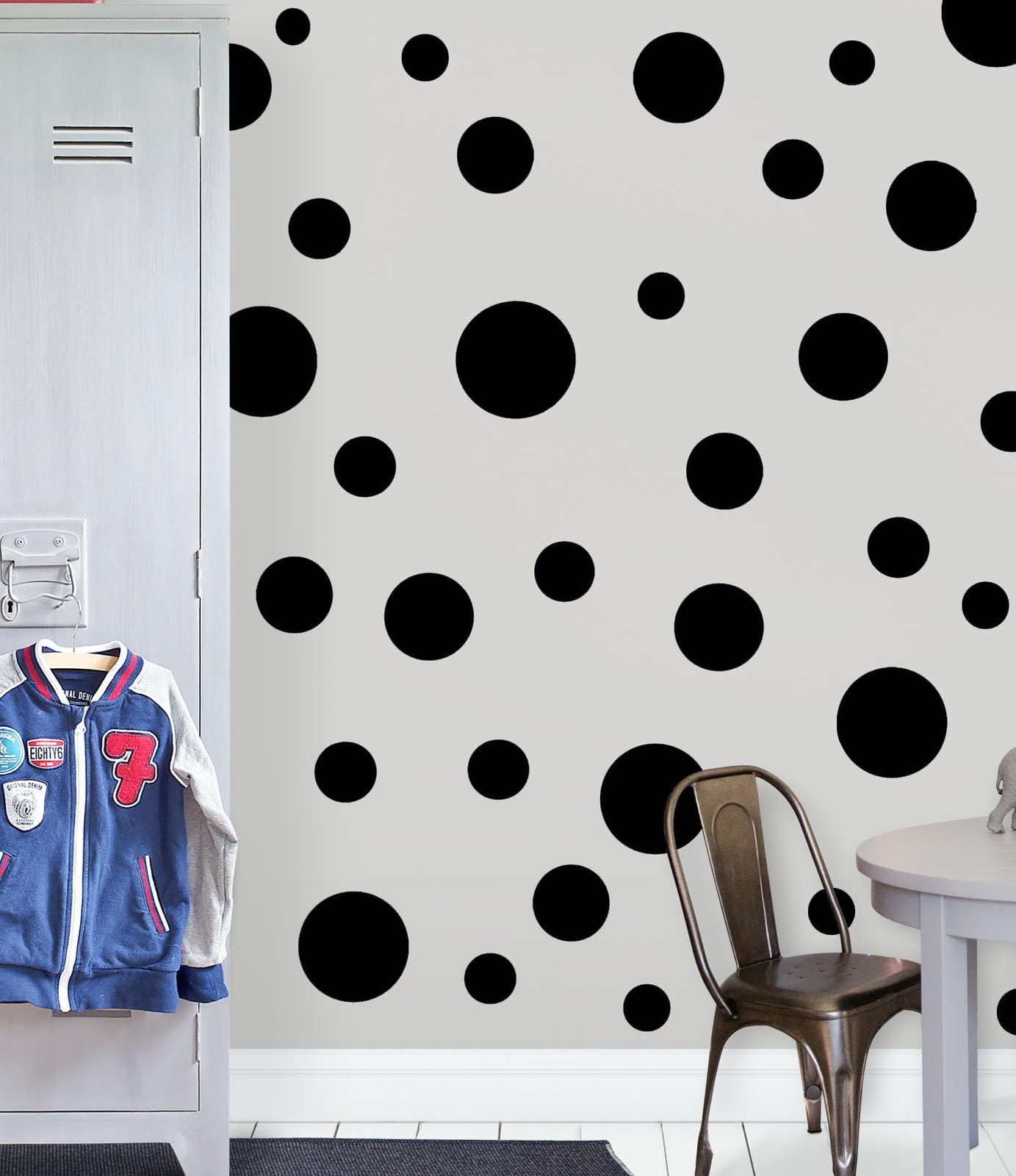 Black Polka Dot Wall Decals, Girls Room Wall Decor Stickers, Wall Dots, Vinyl…