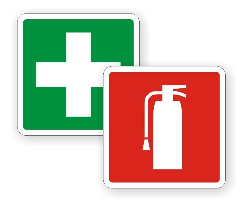 2″ Fire Extinguisher – FIrst Aid Kit Vinyl Sticker Decal