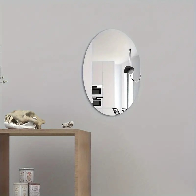 Flexible Acrylic Mirror Sticker Self Adhesive Living Room Background Wall Accent