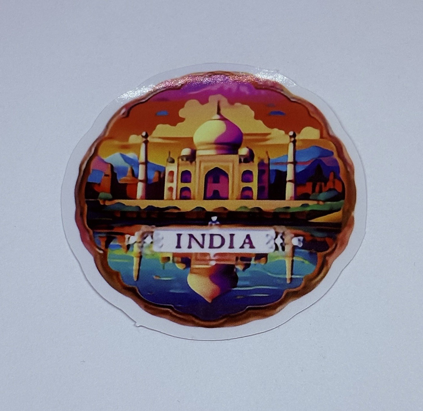 India Taj Mahal Sticker City Cloudy Travel Art Decal Vinyl Country Souvenir Tc6