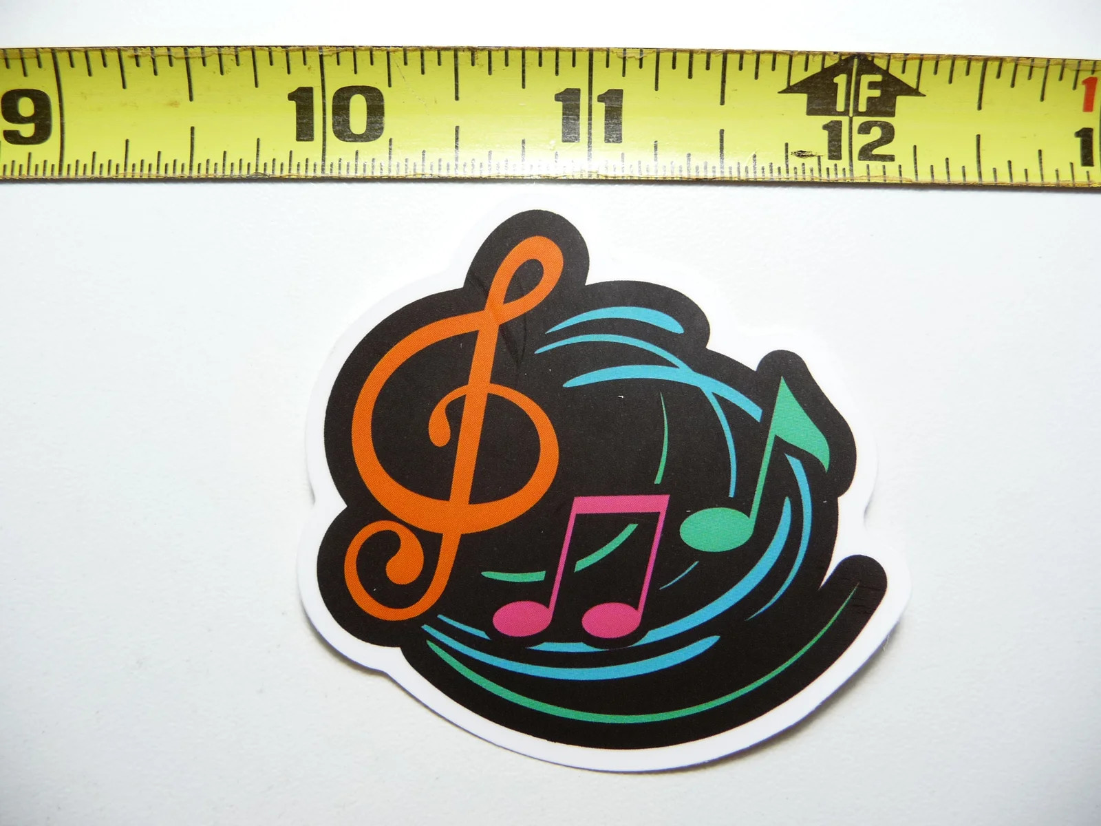 MUSIC NOTES CURVED LINES SMALL STICKER DECAL BAND SONGS MUSICIAN FUNNY