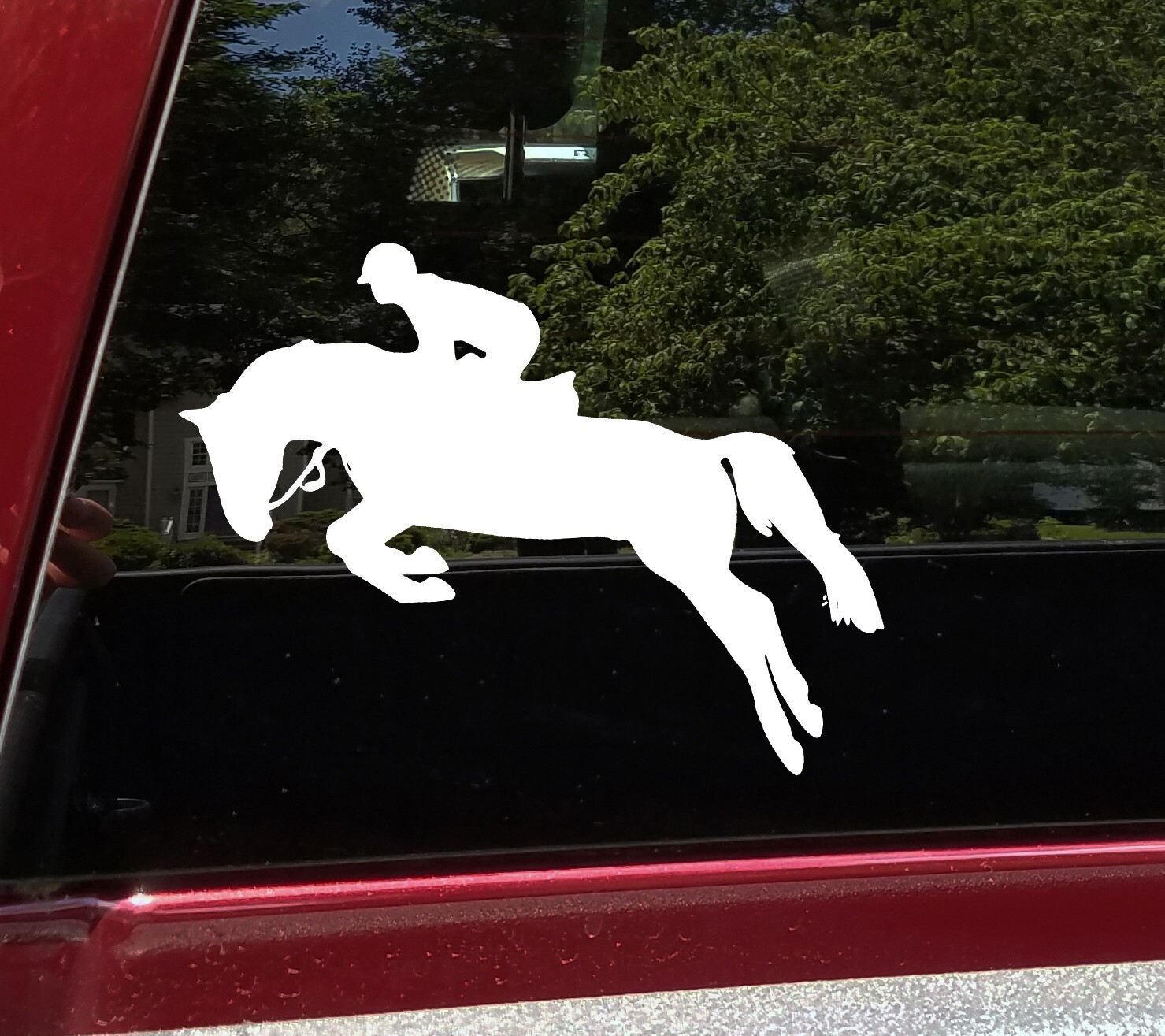 Horse Jumping Vinyl Decal | Show Jumping Stadium Open Dressage | Die Cut Sticker