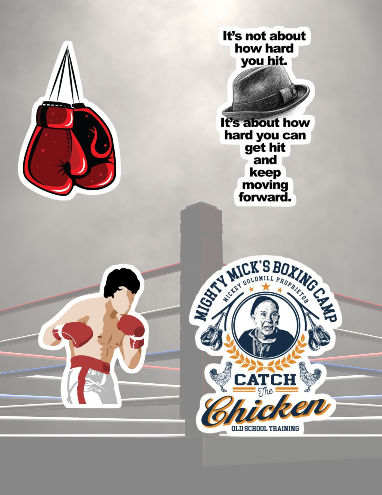 Rocky 80’s Movie 4pc Stickers Pack