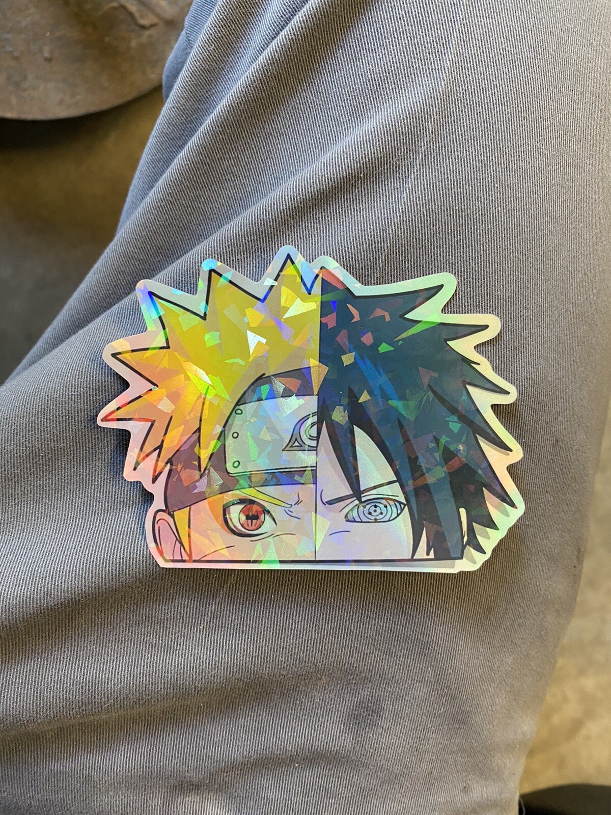 Naruto X Sasuke Pack X3 Holographic decal sticker vinyl peeker for car window