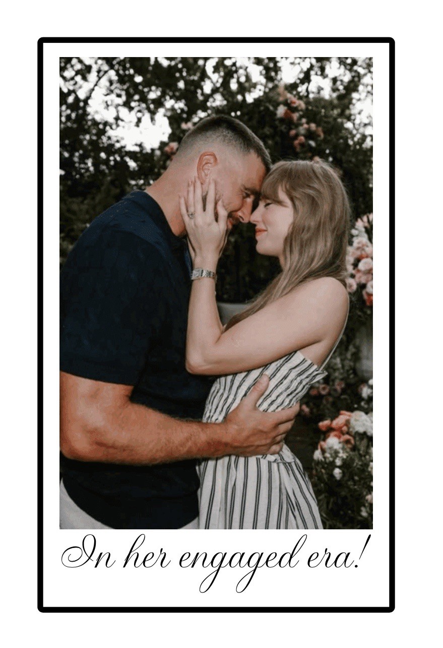 4″ Sticker – In Her Engaged Era Taylor Swift & Travis Kelce Swifties Swifty KC