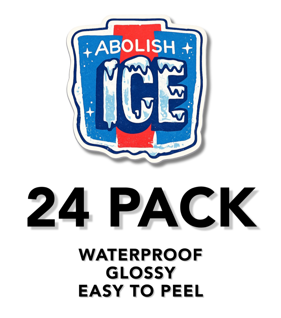 ABOLISH ICE Waterproof Stickers 8 pk Decals Car Bumper Laptop Gas Pump 1.5″