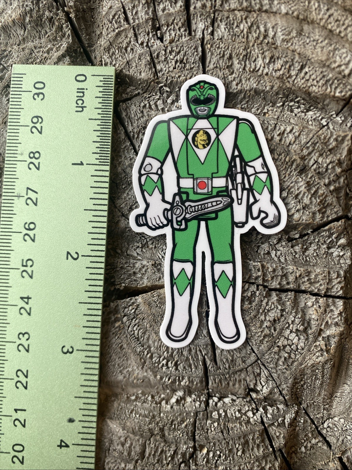Green Power Ranger Action Sticker