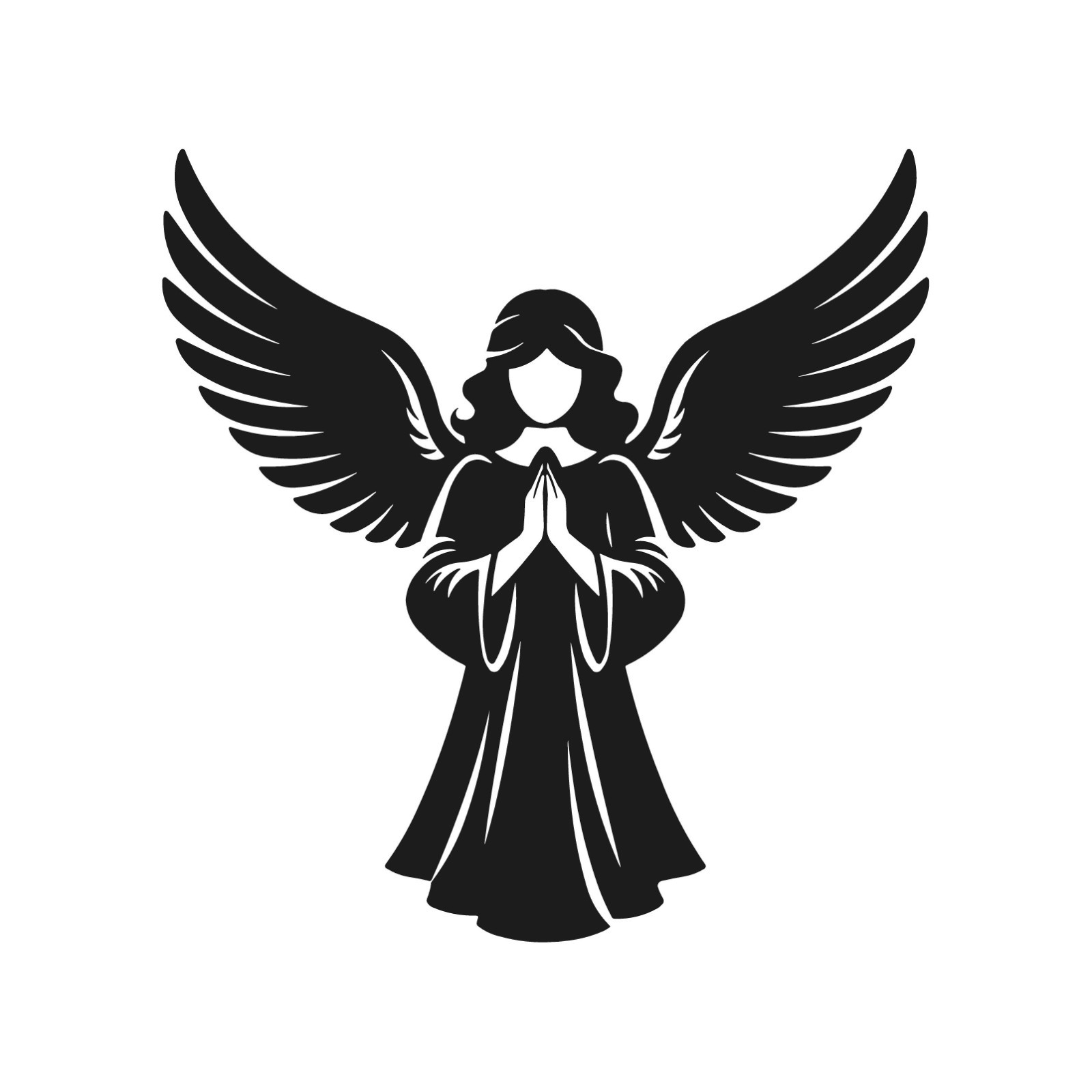 Angel Praying Holy Vinyl Decal Christian faith spiritual Sticker