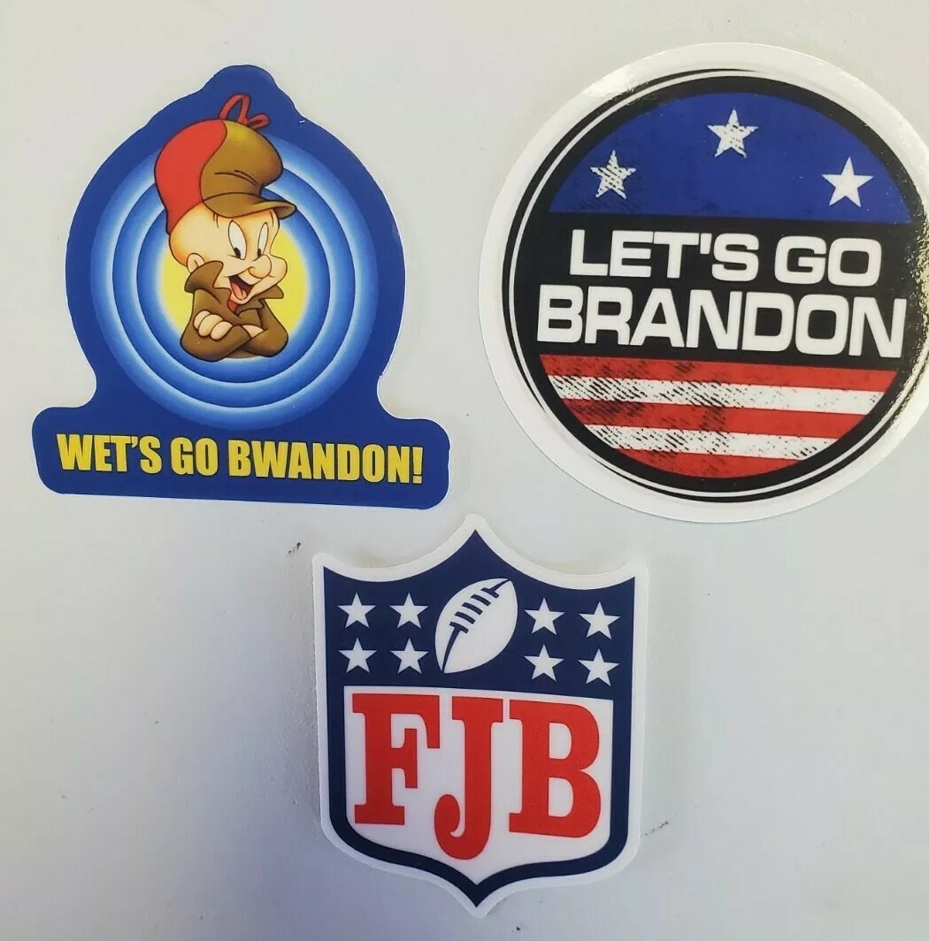 LET’S GO BRANDON #FJB STICKERS 3 PACK LOT VARIETY PACK 😄 TRUMP 2024
