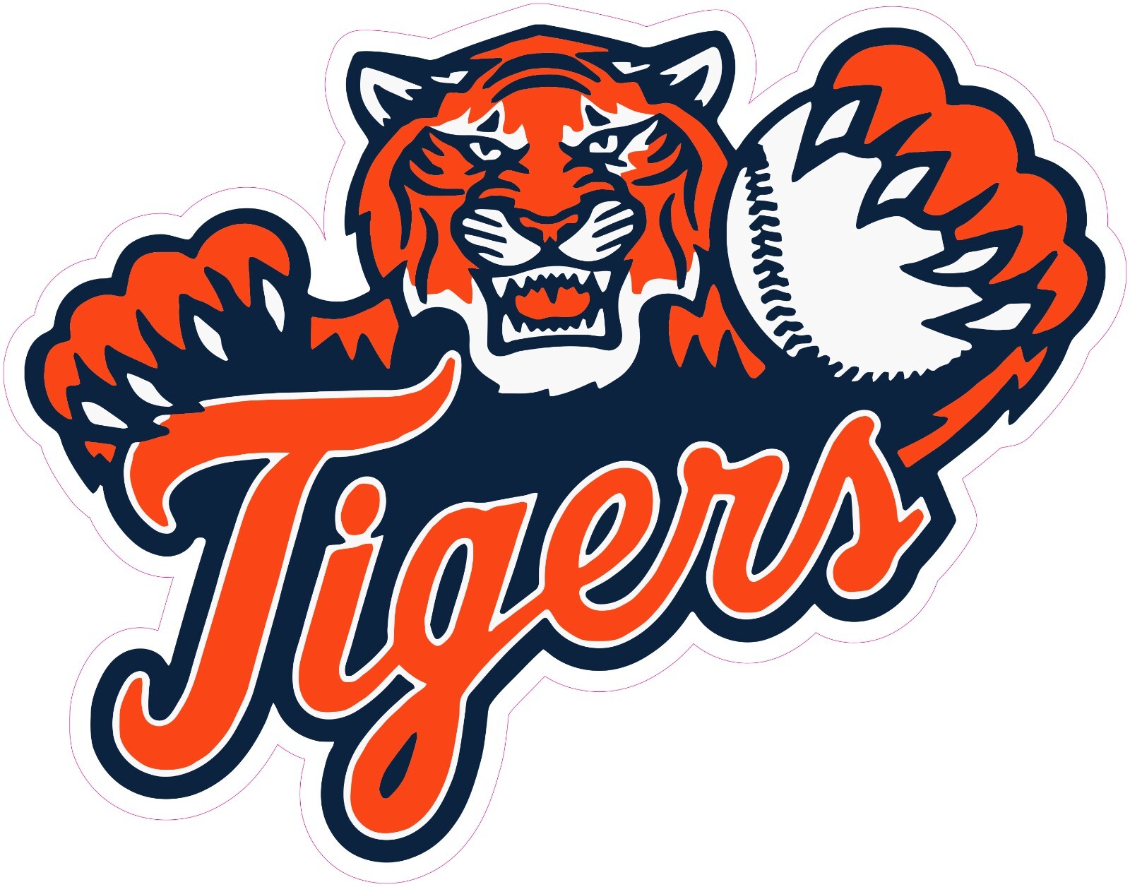 Detroit Tigers Baseball Vinyl Decal Sticker Car Truck Bumper Tumbler Mug