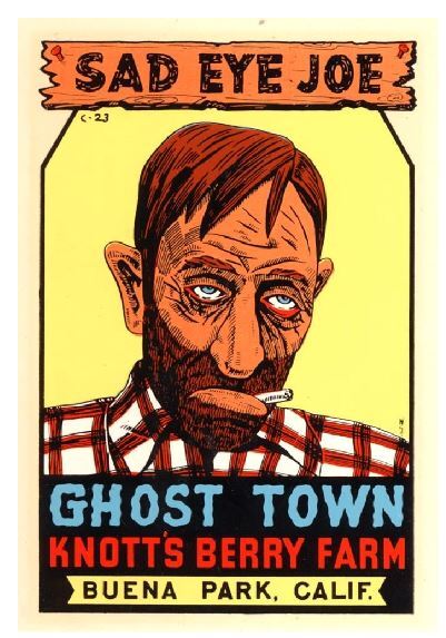 Sad Eye Joe Ghost Town Sticker Decal R7293
