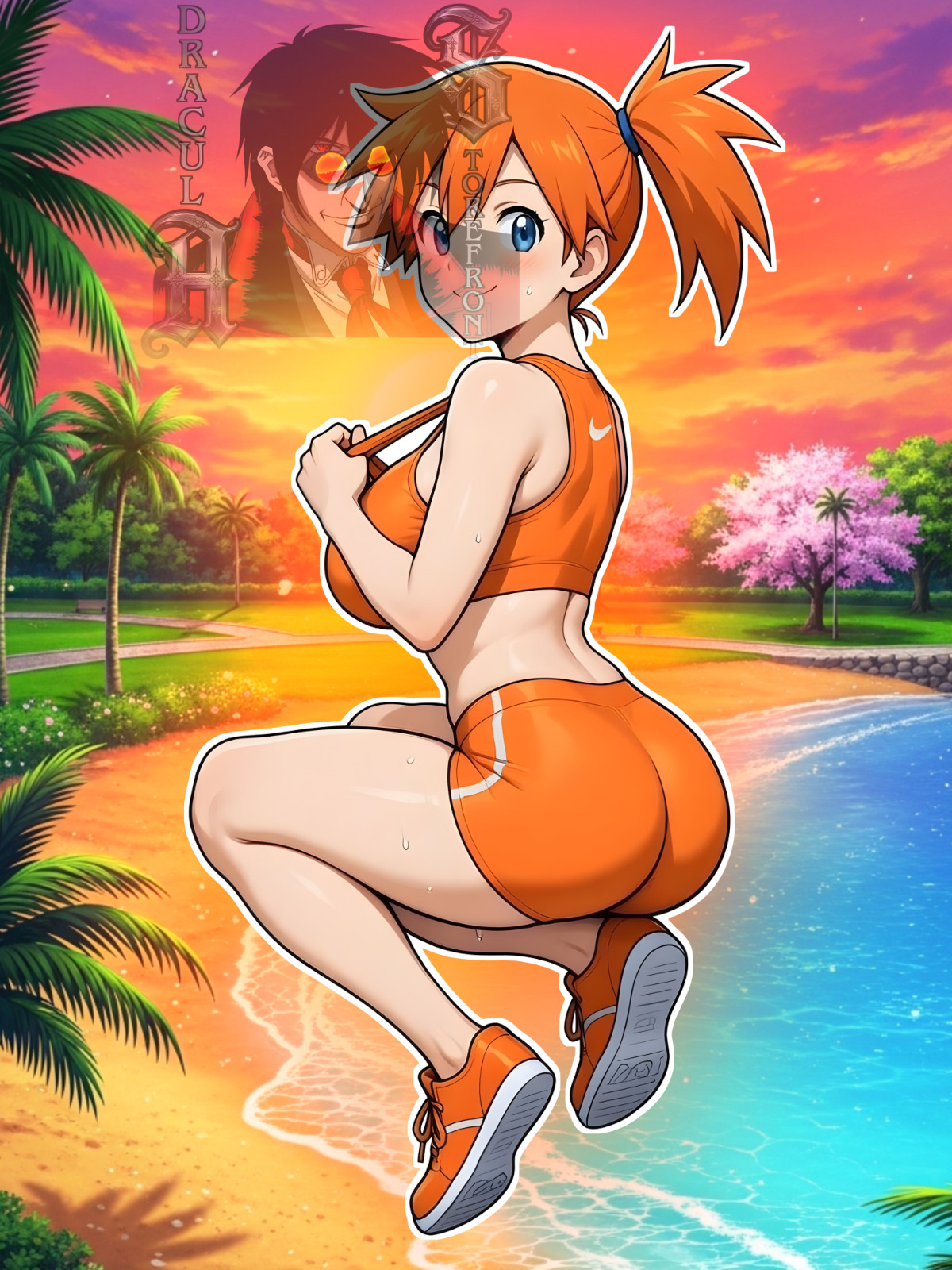 Adult Anime Waifu Pokemon Misty/ Kasumi 6″ Vinyl Sticker