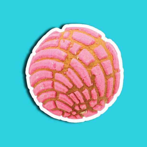 Pink Concha Sticker, Includes Two (2) Stickers, Pink, Concha, Cute, Decal, Gifts