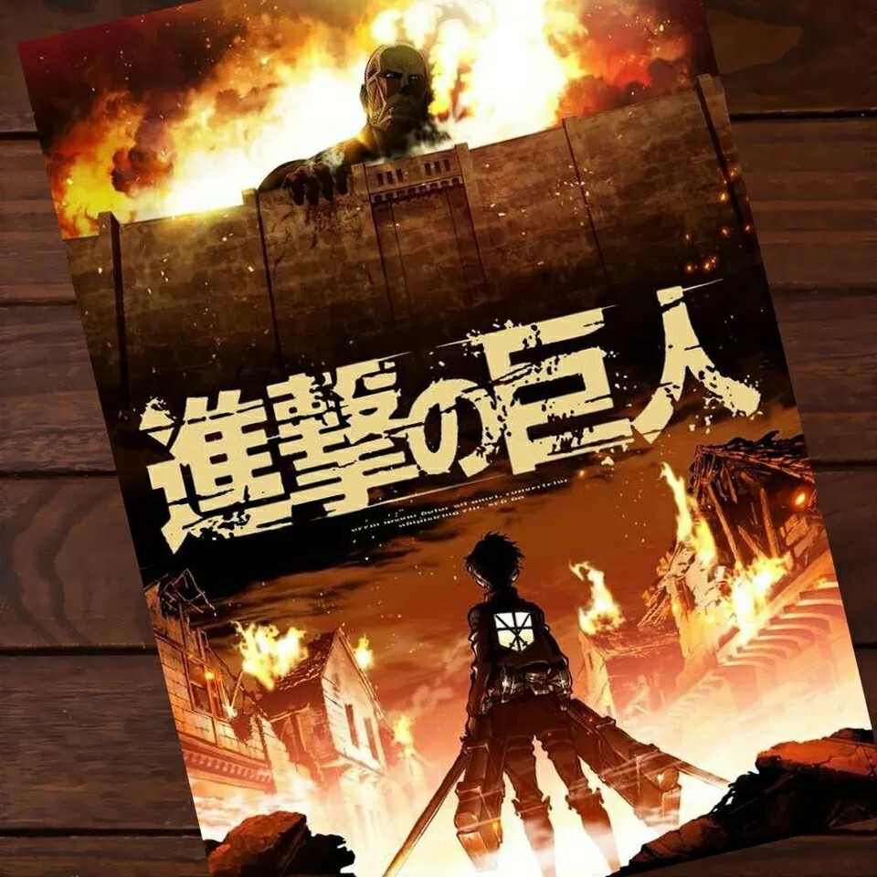 Attack On Titan Cotton Canvas Poster Without Frame Manga Decoration