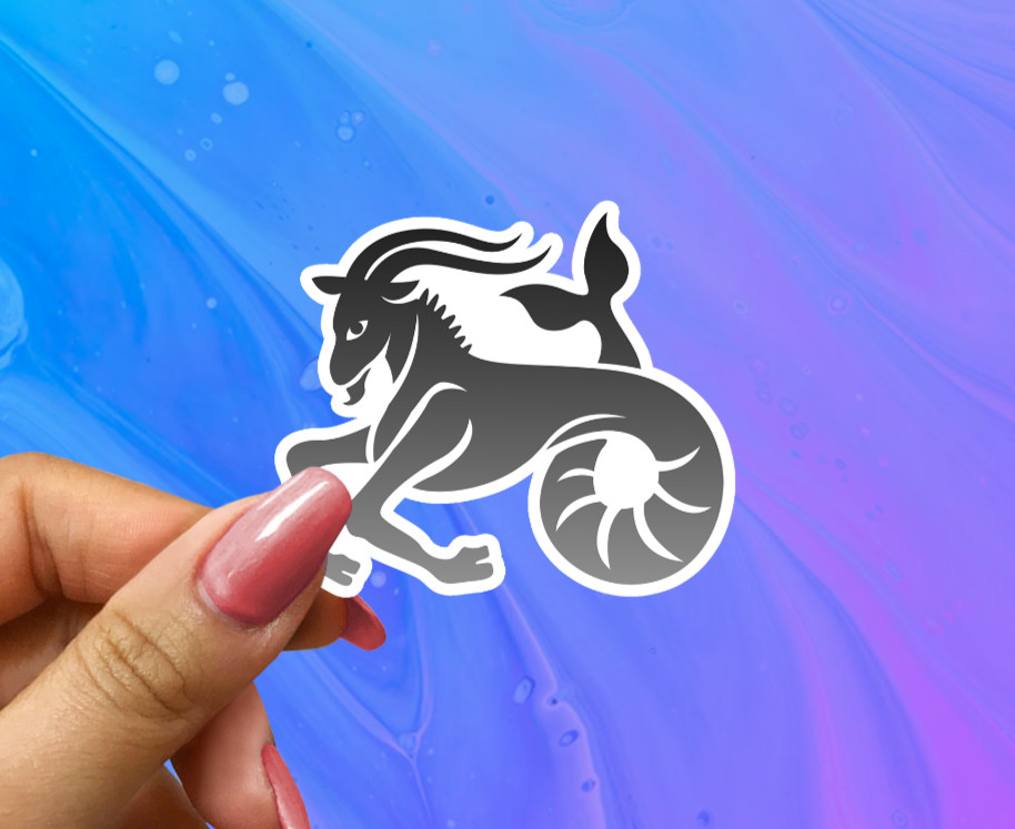 Capricorn Zodiac Symbol Vinyl Sticker – Astrology Decal