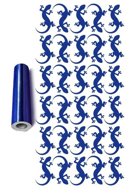 Lizard Stickers Sticker 1-1/4″ DC35 Chrome Blue