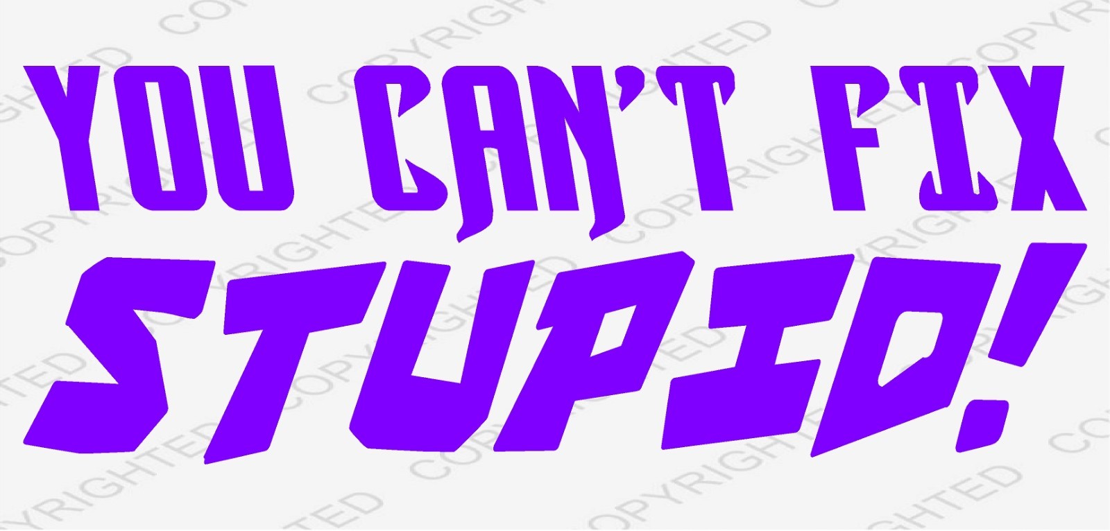 You Can’t Fix Stupid Die Cut Vinyl Decal Funny Car Truck Window Laptop Toolbox
