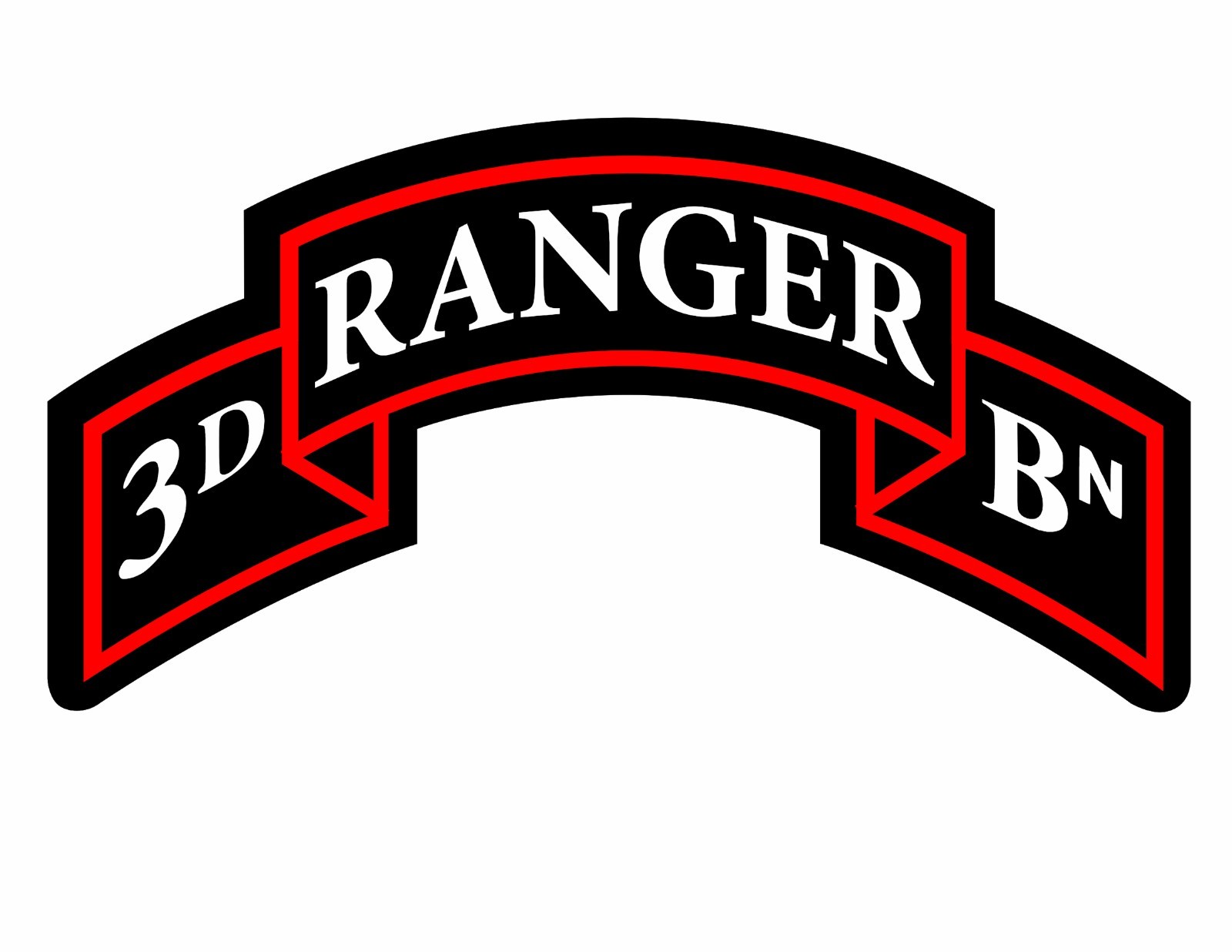 3rd Ranger Battalion Tab Vinyl Decal Sticker US ARMY