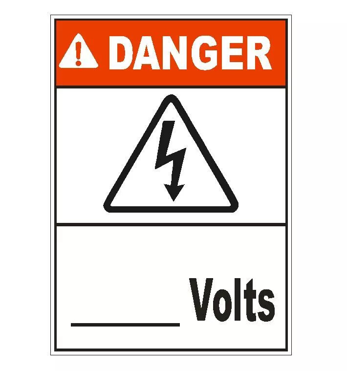 Danger High Voltage Electrical Electrician Safety Sign Sticker Decal Label D1554