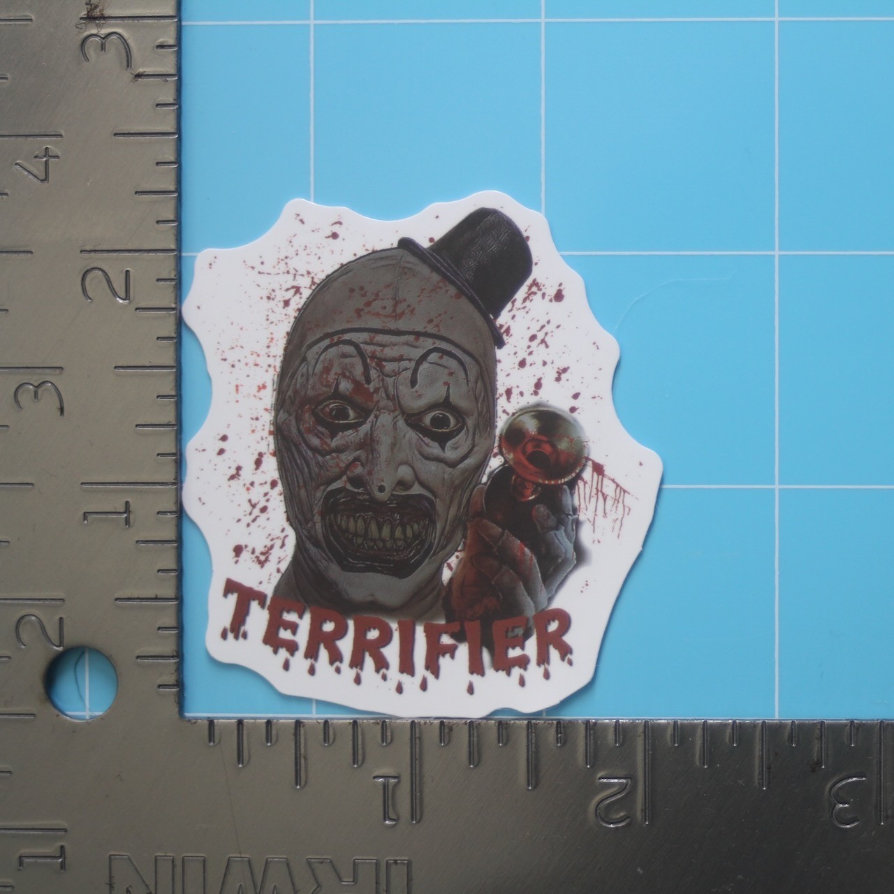 Terrifier Sticker (ART THE CLOWN) Bloody Horror Movie, Gloss PVC Decal