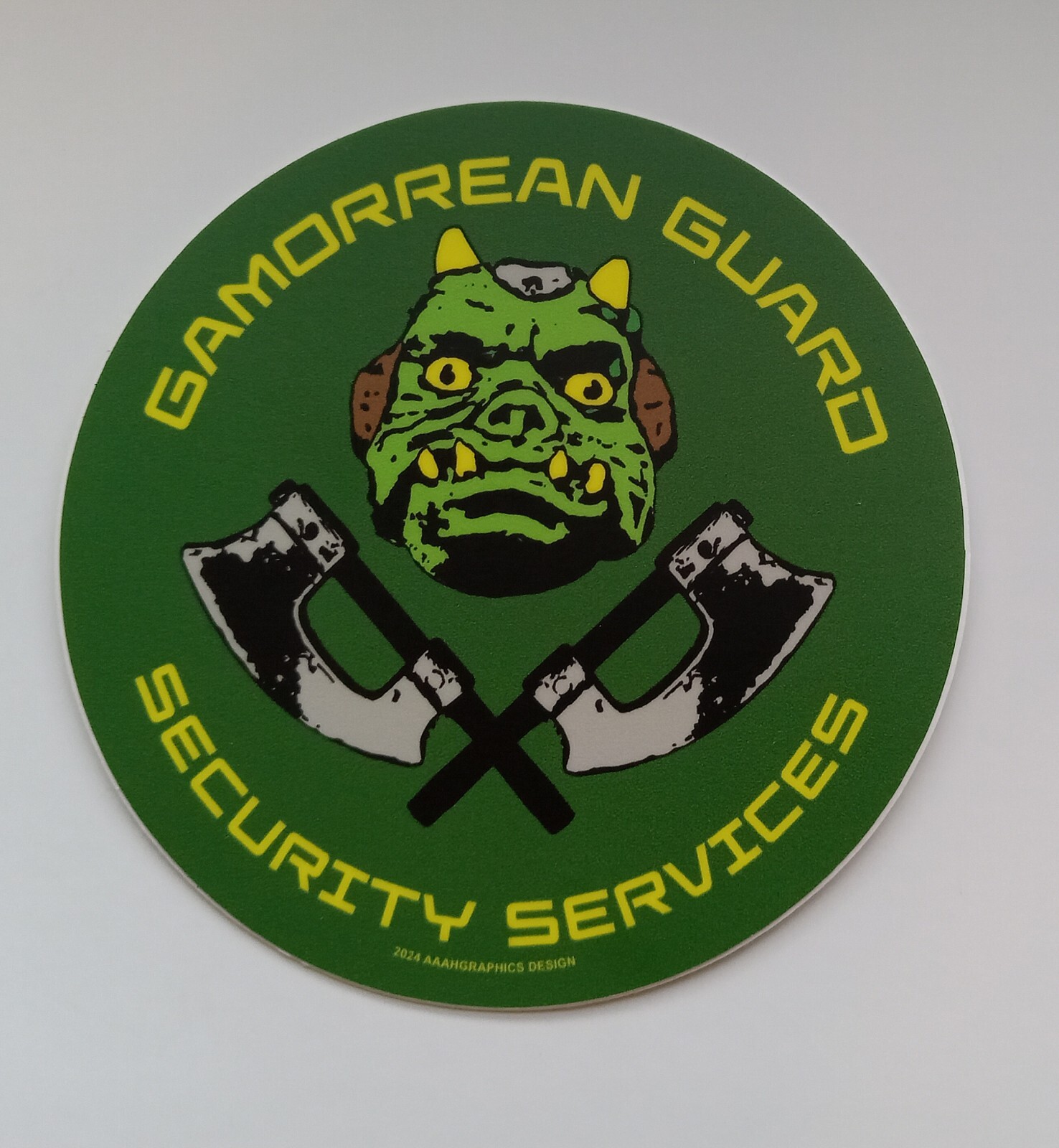 Gamorrean Guard Security Services 3″ Round Vinyl Decal/Sticker Star Wars